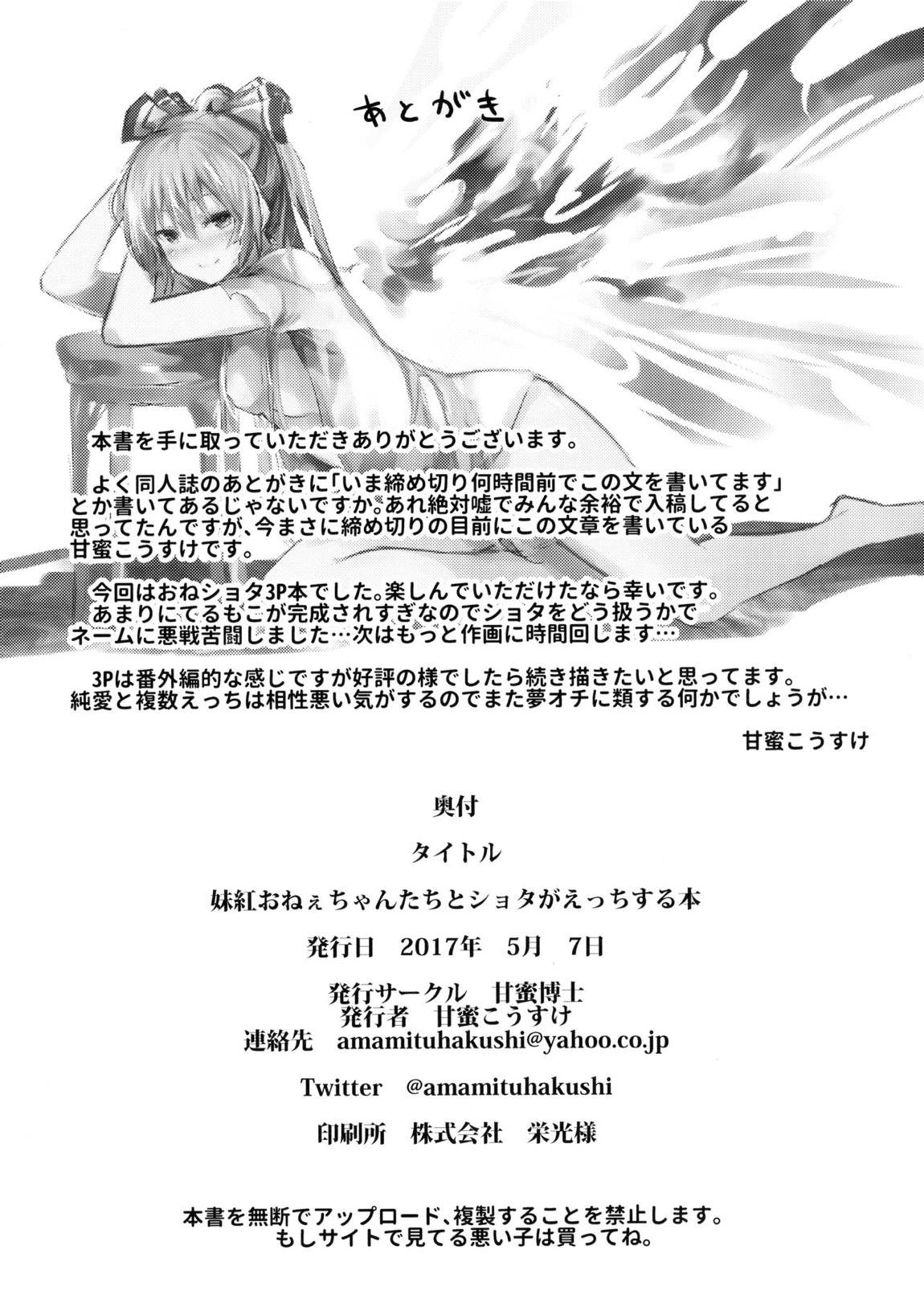妹紅おねぇちゃんたちとショタがえっちする本 17ページ