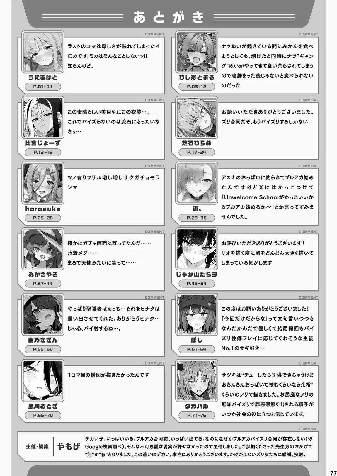 ブルアカパイズリ合同「ブルンデッカイブ」 79ページ