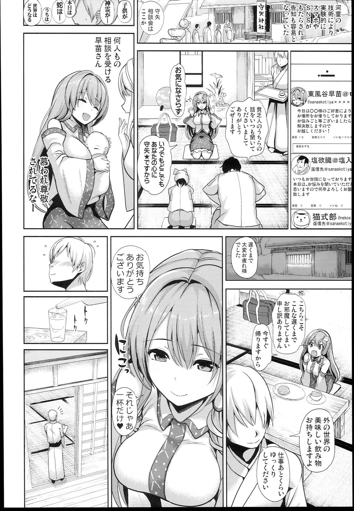 東方睡姦４ 仕事疲れの東風谷早苗さん 3ページ
