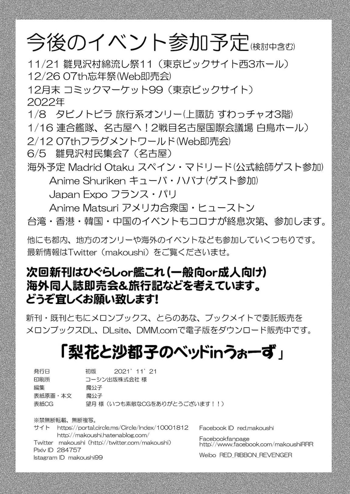 梨花と沙都子のベッドinうぉーず 29ページ
