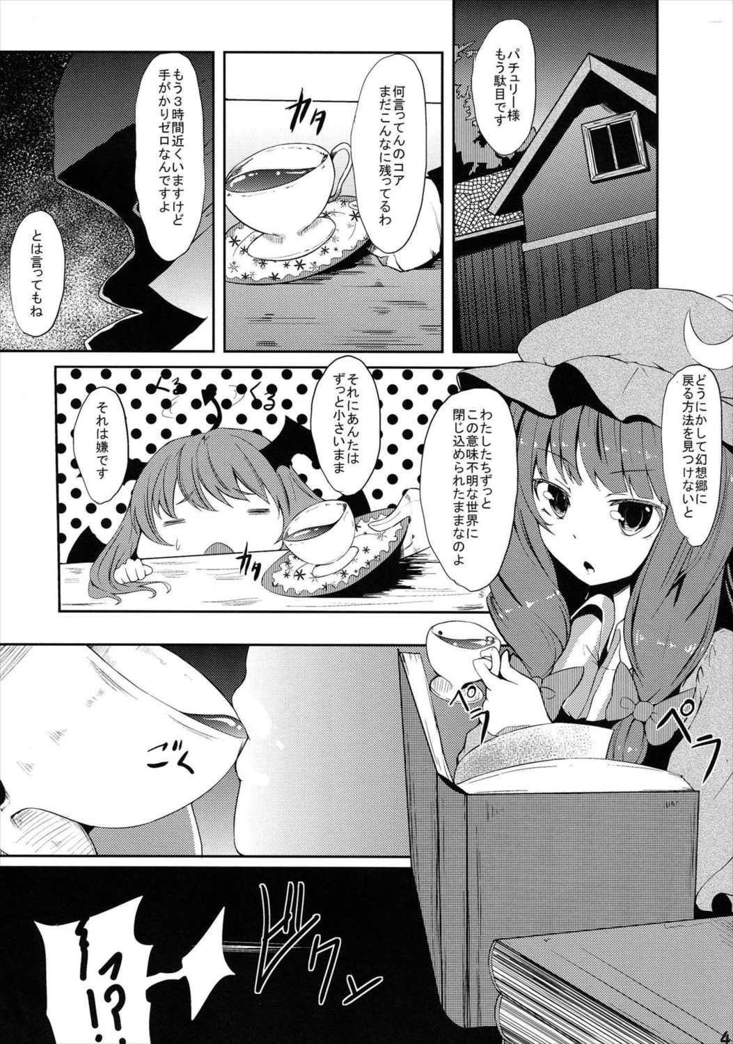 魔女っ娘パチュリーたん雫 3ページ