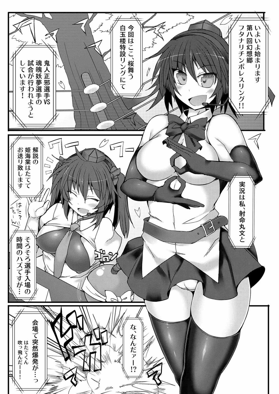 幻想郷フタナリチンポレスリング8 妖夢VS正邪 4ページ