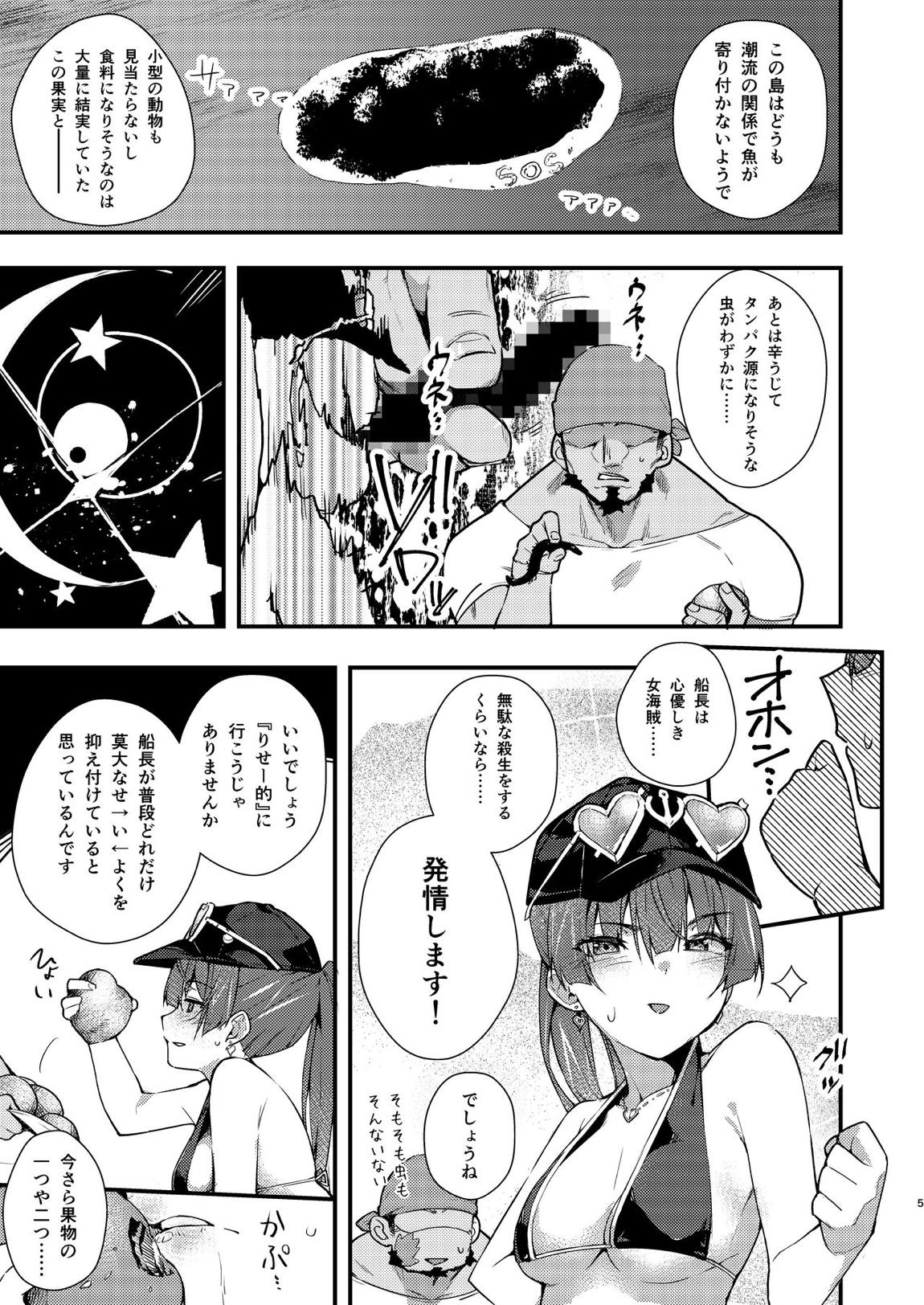 この無人島には食べ物がえっちな果実しかない……ってコト！？ 4ページ
