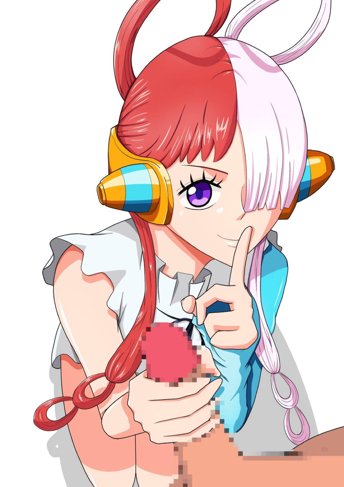 世界のウタ姫にこっそり手コキで抜いてもらう。 2ページ