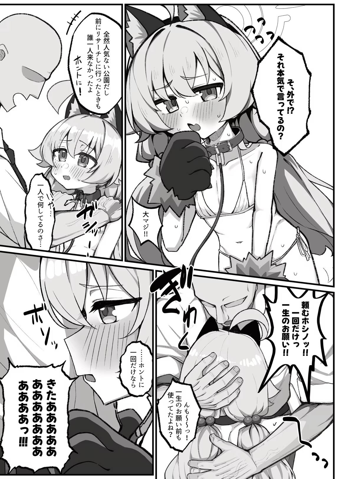 ホシノとペット性活-お散歩編- 3ページ