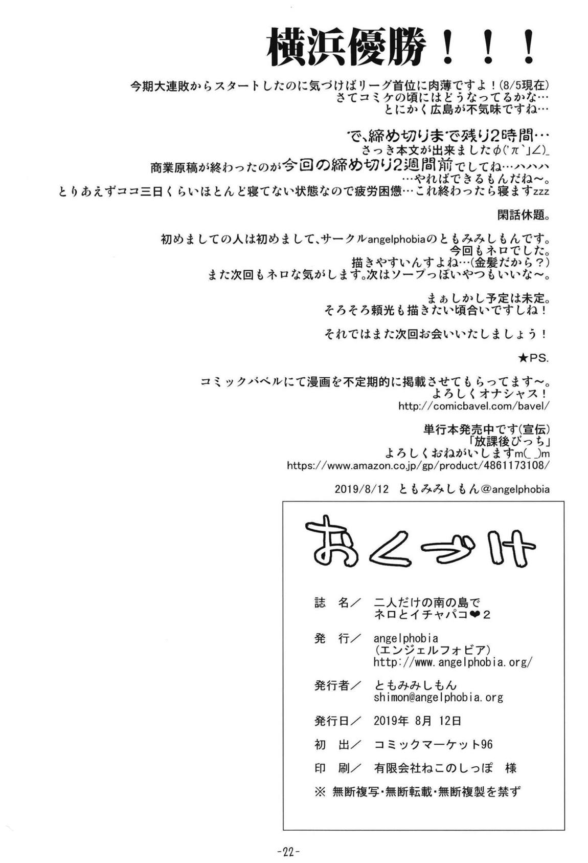 二人だけの南の島でネロとイチャパコ♥2 21ページ