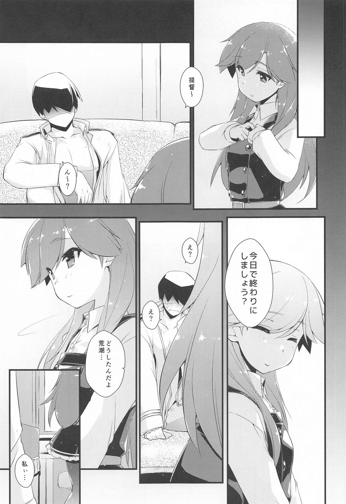 荒潮ちゃんのつまさき、の続き。 6ページ