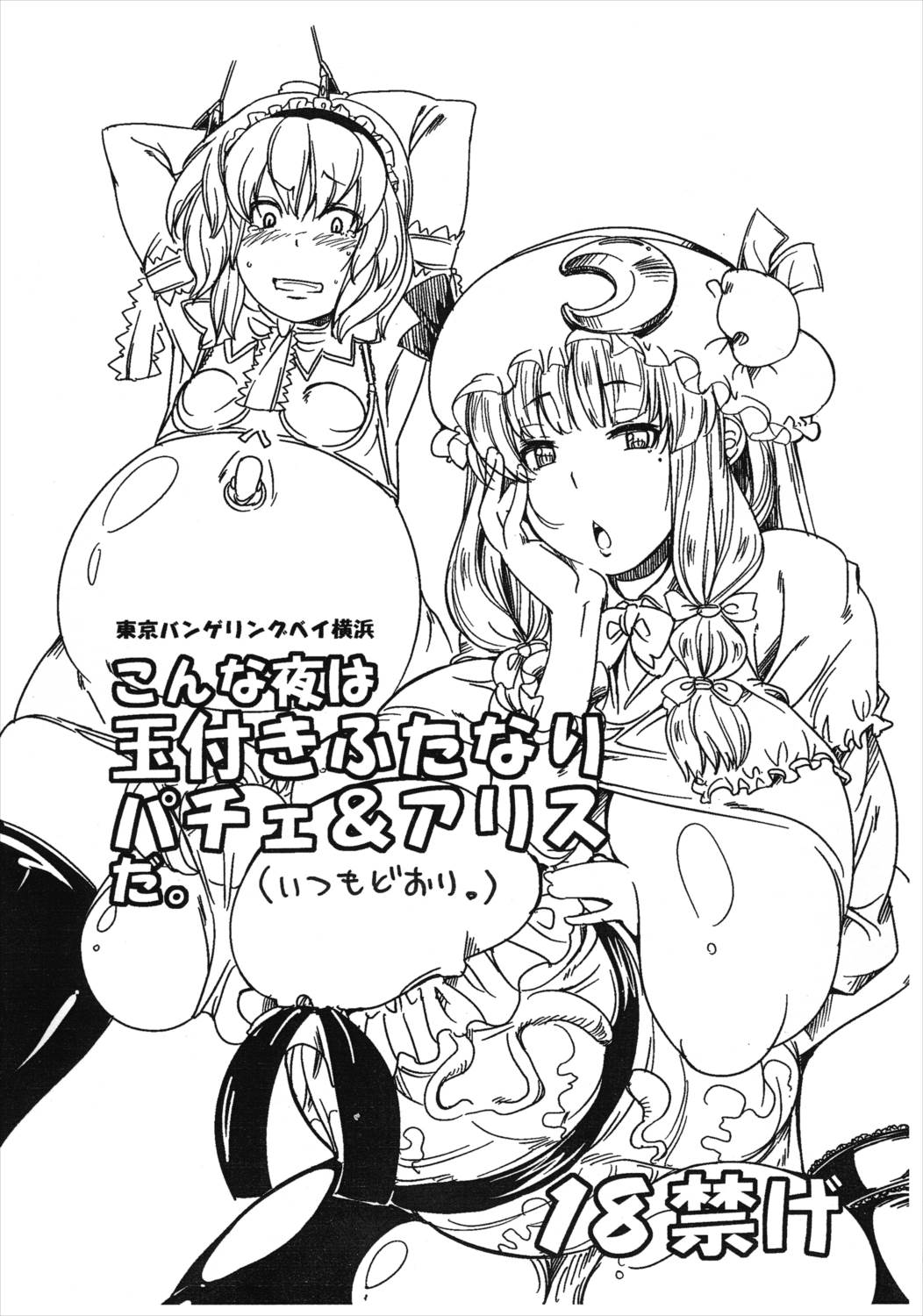 こんな夜は玉付きふたなりパチェ＆アリスだ。 いつもどおり。 1ページ
