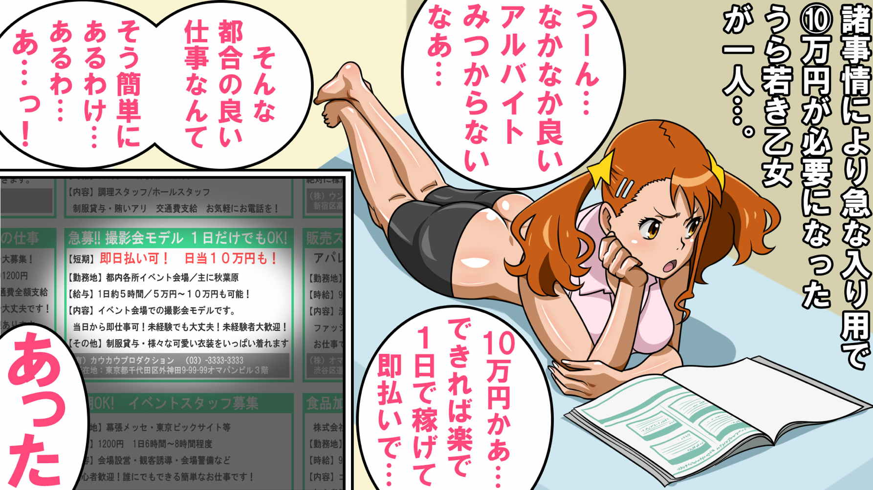 催眠術でソフ○ップ強制羞恥撮影会のバイト 2ページ