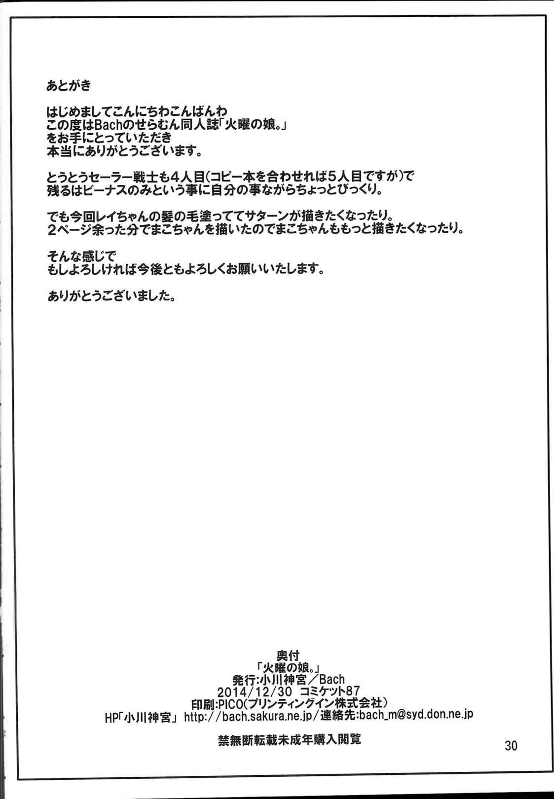 火曜の娘。 29ページ