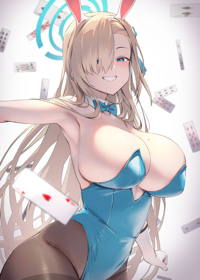 Bunny Asuna handjob and mass ejaculation