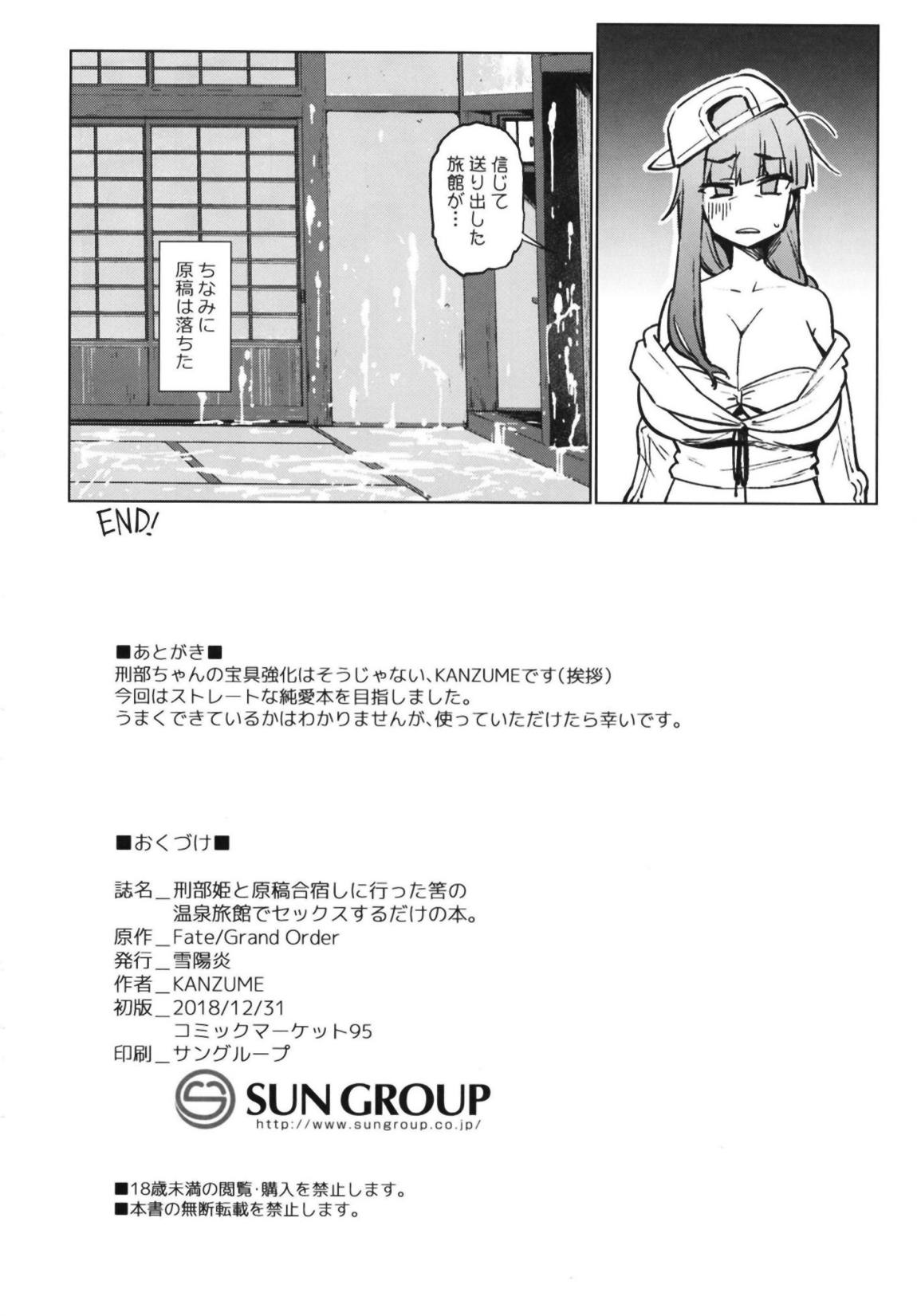 刑部姫と原稿合宿しに行った筈の温泉旅館でセックスするだけの本。 21ページ