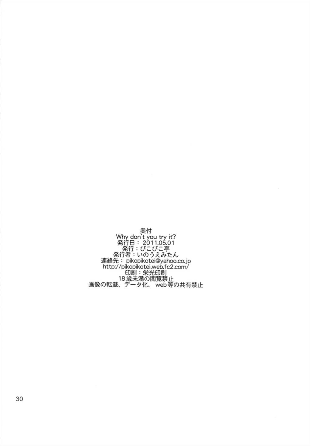 Why don’t you try it ？ 29ページ