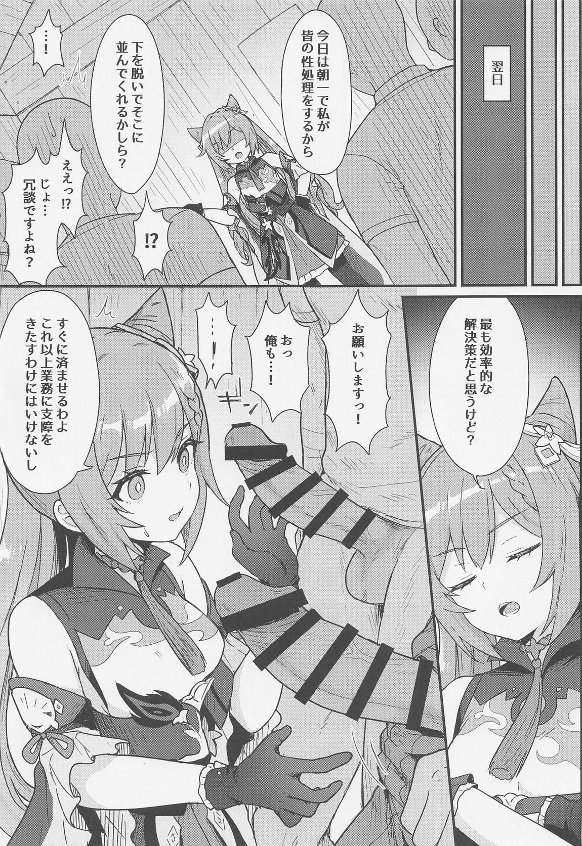 刻晴ちゃんが部下をシゴキまくる本 4ページ