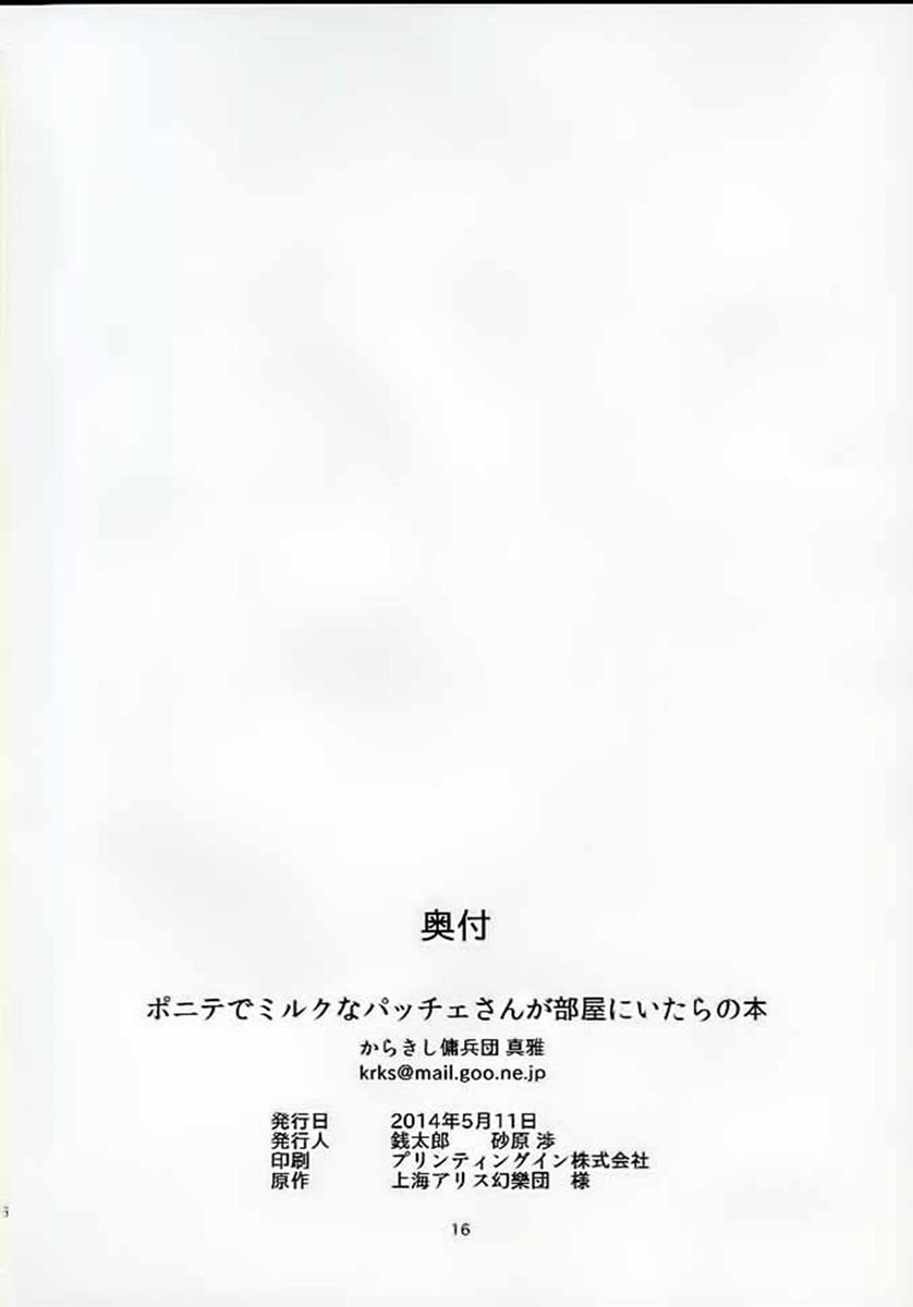 ポニテでミルクなパッチェさんが部屋にいたらの本 15ページ