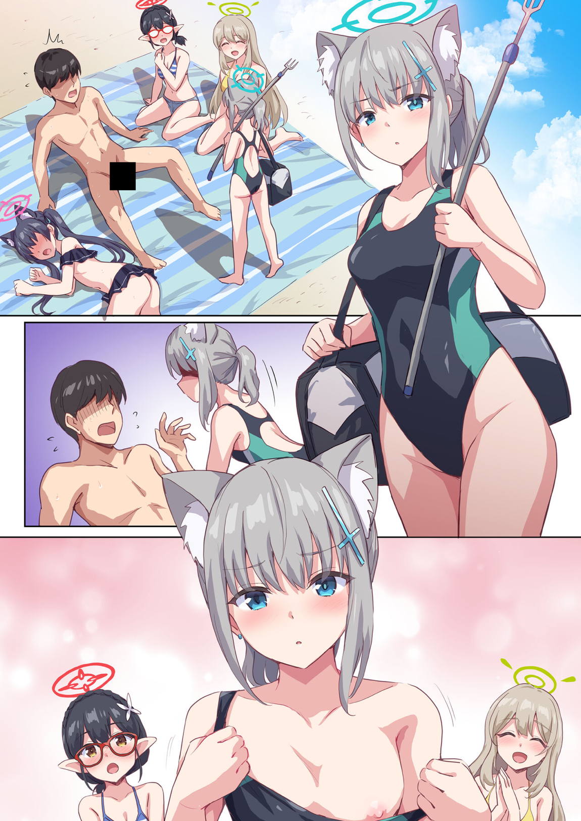 シロコと水着えっち【カラー版】 7ページ