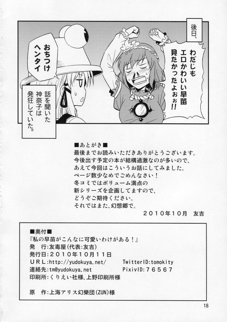 私の早苗がこんなに可愛いわけがある！ 17ページ