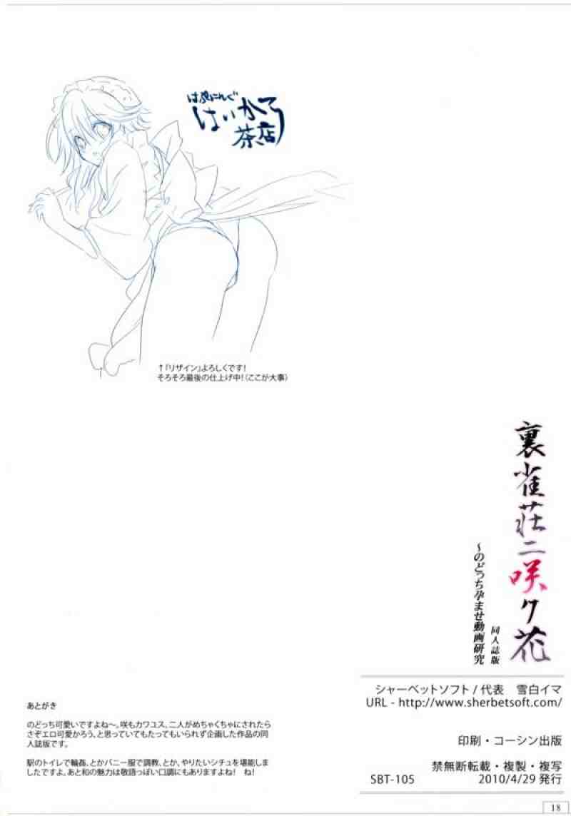 裏雀荘ニ咲ク花同人誌版 ～のどっち孕ませ動画研究 17ページ