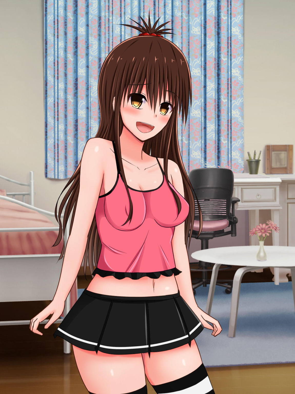 ニヤニヤクスクス美柑ちゃんと、チ〇ポの生えたふたなりヤミちゃん 69ページ