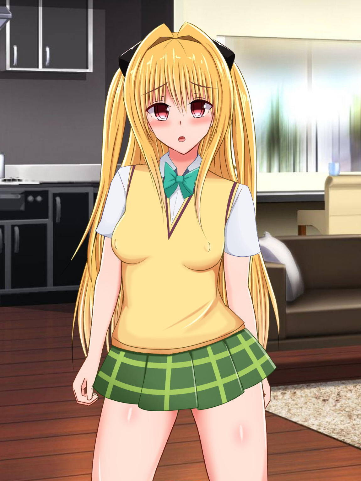 ニヤニヤクスクス美柑ちゃんと、チ〇ポの生えたふたなりヤミちゃん 74ページ