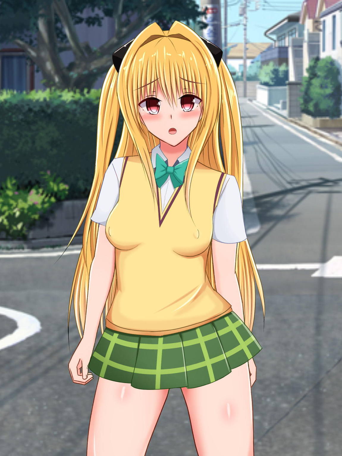 ニヤニヤクスクス美柑ちゃんと、チ〇ポの生えたふたなりヤミちゃん 82ページ